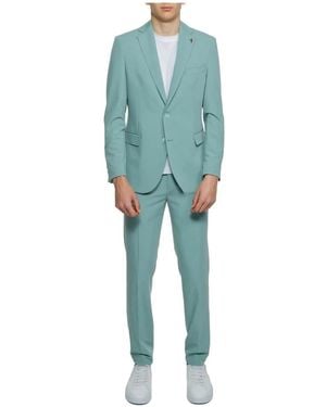 MULISH Single Breasted Suits - Blue