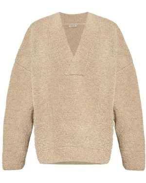 Fear Of God V-Neck Knitwear - Natural