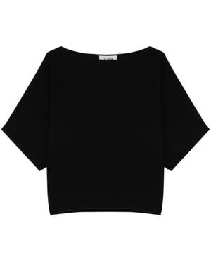 Alpha Studio Round-Neck Knitwear - Negro