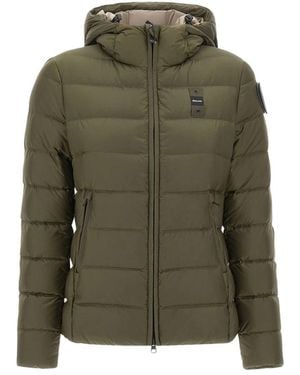 Blauer Jassen ,Groen ,Nylon Korte Gewatteerde Donsjas Charme