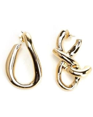 Givenchy Chain Link Asymmetrische Oorbellen - Metallic