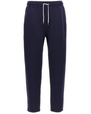 Brunello Cucinelli Broeken ,Blauw ,Katoen Sports Broeken