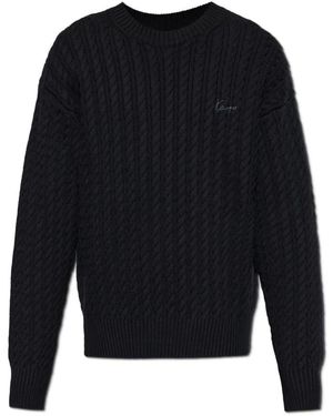 KENZO Signature Strickpullover Mit Stickerei - Blau