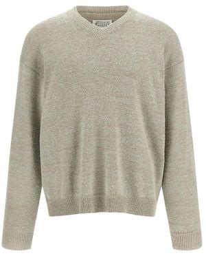 Maison Margiela V-Hals Trui - Grijs