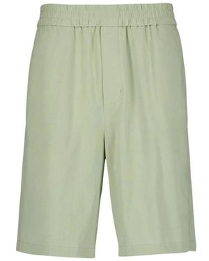 Ami Paris Salie Bermuda Shorts Elastische Taille - Groen