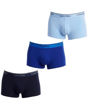 Calvin Klein Microfibre Stretch Low-Rise Boxers (3-Pack) - Blauw