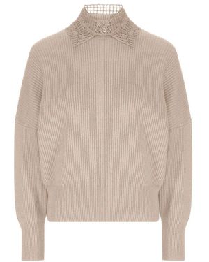 Brunello Cucinelli Cashmere Knitwear - Natural
