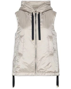 Max Mara Jassen ,Leer Greengo Vest - Grijs