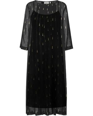 Masai Kleedjes ,Zwart ,Midi Jurk