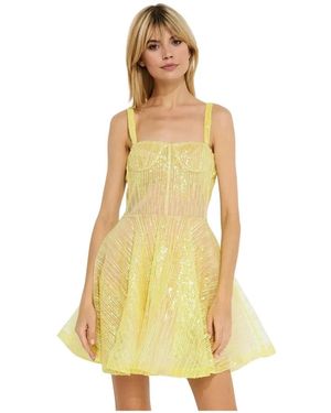 Bronx and Banco Mademoiselle Mini Jurk - Geel