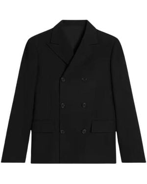 Celine Geklede Jas Van Wol Gabardine - Zwart