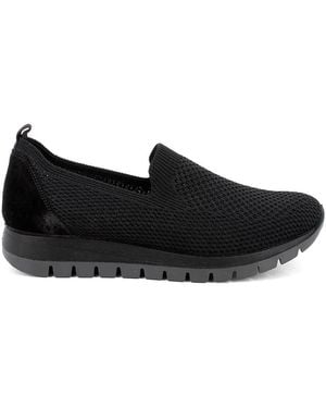 Igi&co Schwarze Slip-Ons Mit Strickeffekt