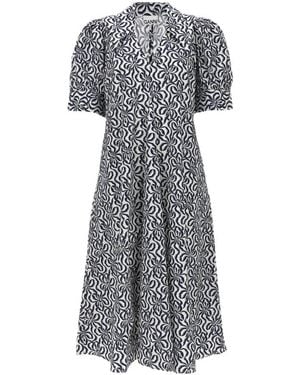 Ganni Midi Dresses - Grey