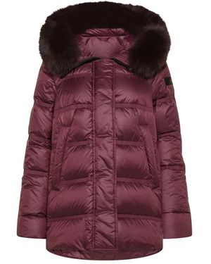 Peuterey Jassen ,Rood ,Polyester Donsjas Halflang - Paars