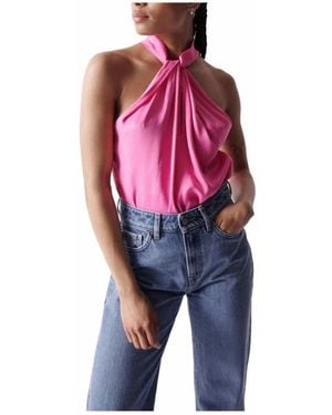 Salsa Jeans Sleeveless Tops - Blue