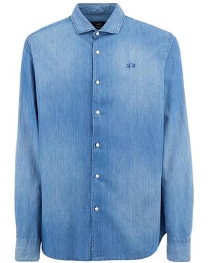 La Martina Innocent Denim Overhemd - Blauw