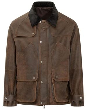 DFOUR® Leather Jackets - Marrón