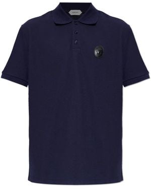 Versace Piqué-Polo Aus Baumwolle - Blau