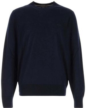 BOSS Rundhals-Strickware - Blau