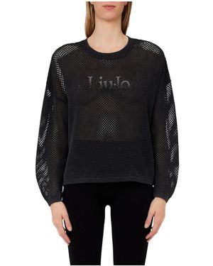 Liu Jo Hoodies & Sweatvesten ,Zwart ,Maglia