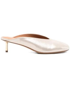 forte_forte Heeled Mules - Natural