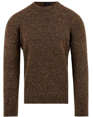 Drumohr Round-Neck Knitwear - Brown