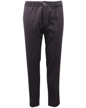 White Sand Slim-Fit Trousers - Blue