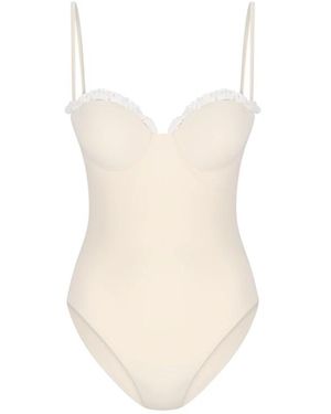 Magda Butrym Crème Badpak Ss25 Elegante Stijl - Wit