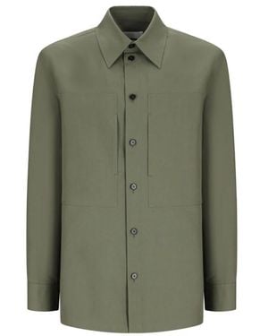 Jil Sander Katoenen Overhemd Klassieke Stijl - Groen