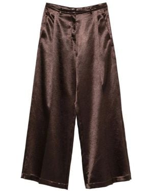 Alysi Wide Trousers - Brown