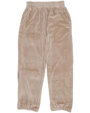 Obey Broeken ,Grijs ,Katoen Chenille Tracksuit Pants - Naturel