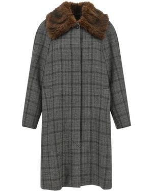 Tela Single-Breasted Coats - Grey