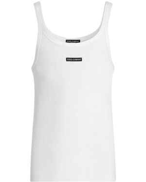Dolce & Gabbana Tops ,Wit ,Nylon T-Shirts En Poloshirts