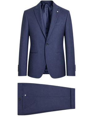 Luigi Bianchi Single-Breasted Suit - Blauw