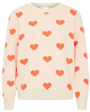 Ichi Round-Neck Knitwear - Rose
