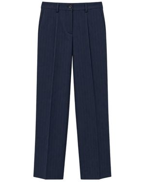 MARSĒM Straight Trousers - Bleu