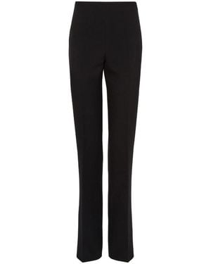 Ferragamo Hoch Taillierte Wollhose Mit Schnitt - Schwarz