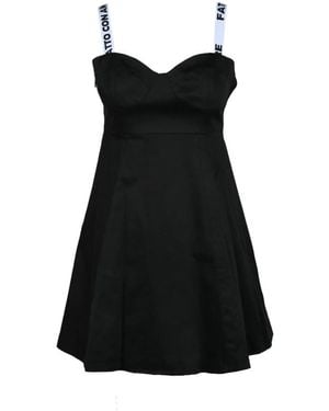 Giulia N Couture Abito in cotone ed elastan per donne - Nero