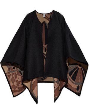 Ferragamo Jassen ,Zwart ,Wol Cape Nadir
