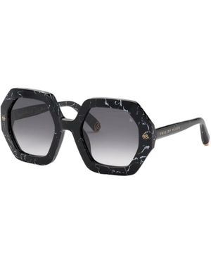 Philipp Plein Schwarze acetat sonnenbrille