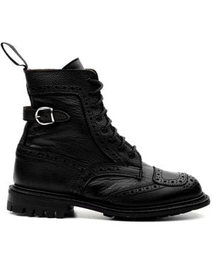 Tricker's Lace-Up Boots - Black