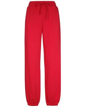 MSGM Broeken ,Rood ,Katoen Bedrukte Katoenen Joggingbroek