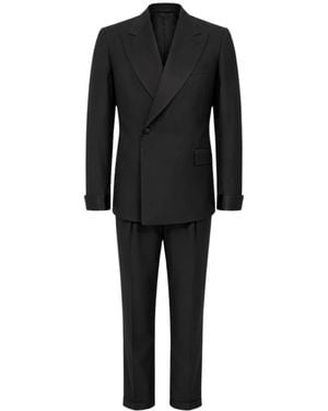 Franzese Collection Double Breasted Suits - Noir