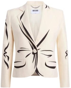 Moschino Jassen ,Veelkleurig ,Katoen Blazers - Naturel