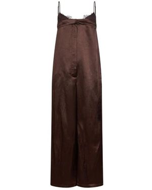 Liu Jo Smart Satin Jumpsuit - Bruin