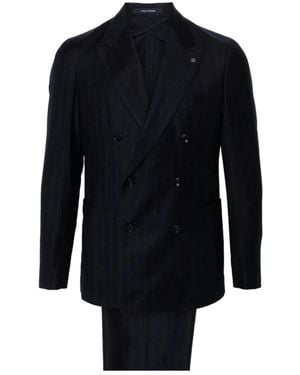 Tagliatore Double Breasted Suits - Blue