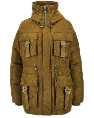 Pinko Camouflage Technical Satin Donsjack - Groen