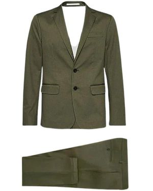 DSquared² Kostuums ,Groen ,Katoen Single Breasted Suit
