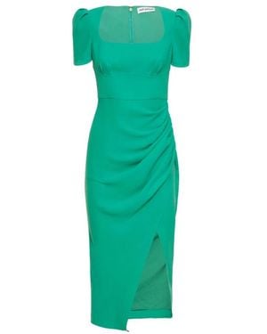 Self-Portrait Long Elegant Dress With Sophisticated Draping - Green