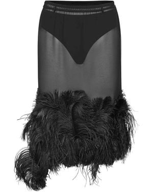 The Attico Midi Skirts - Noir